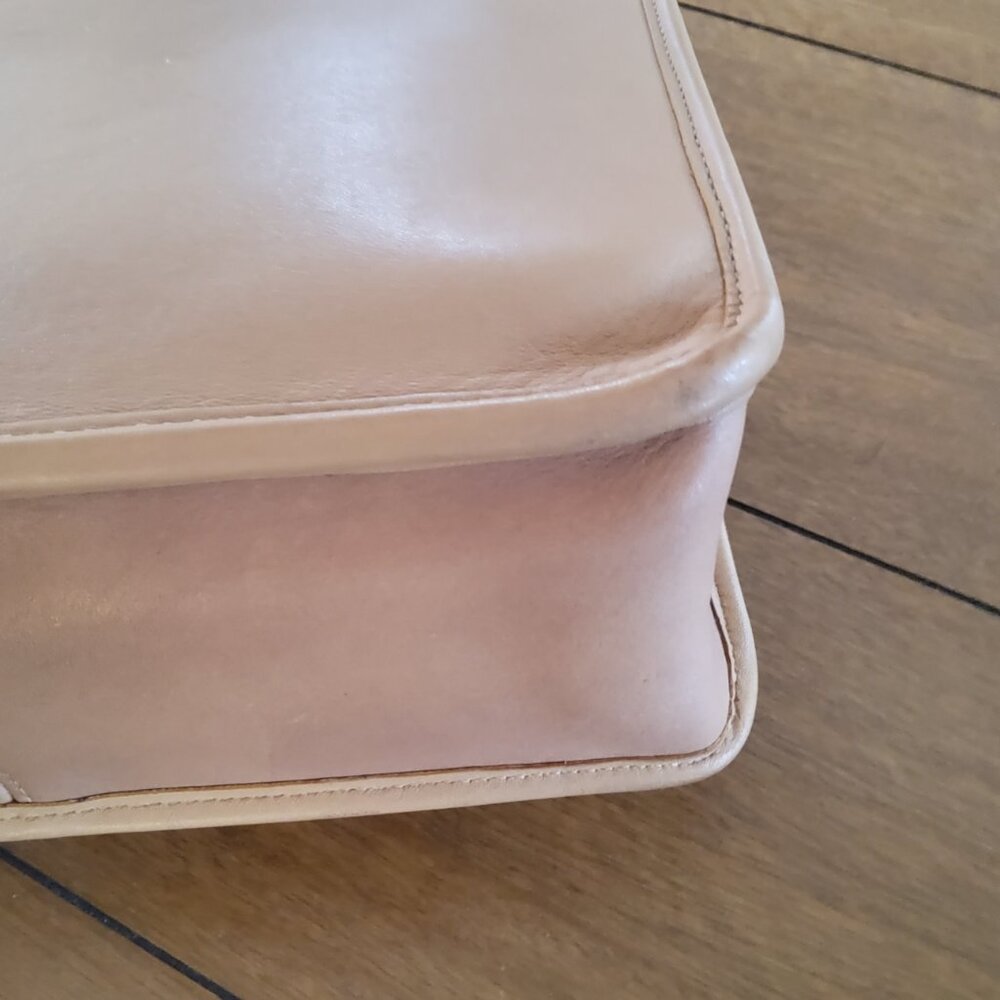 Coach Tan Leather Crossbody Satchel - Picture 11 of 16